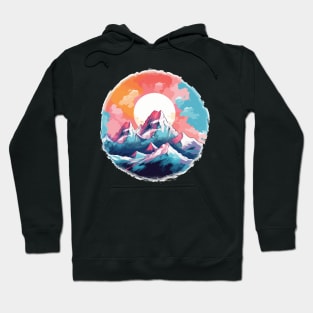 Mountain range illustration Hoodie